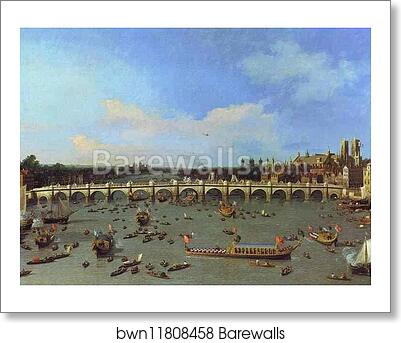 London: Westminster Bridge from the North on Lord Mayor's Day by Giovanni Antonio Canale, Called Canaletto, Art Print London: Westminster Bridge from the North on Lord Mayor's Day by Giovanni Antonio Canale, Called Canaletto, Art Print