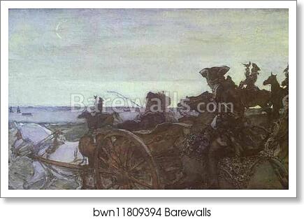 Catherine II Setting out to Hunt with Falcons by Valentin Serov, Art Print