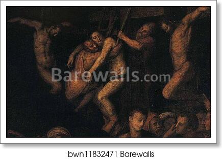 Descent from the Cross and Lamentation. Detail by Agnolo Bronzino, Art Print Descent from the Cross and Lamentation. Detail by Agnolo Bronzino, Art Print