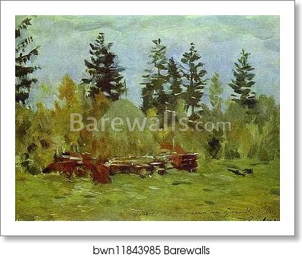 A Haystack by Isaac Levitan, Art Print