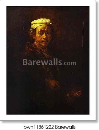 Self-Portrait at the Easel by Rembrandt Harmenszoon Van Rijn, Art Print Self-Portrait at the Easel by Rembrandt Harmenszoon Van Rijn, Art Print