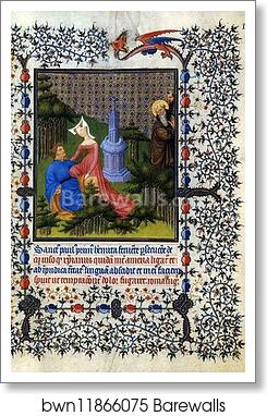The Belles Heures of Jean de France, Duke de Berry. Story of a Saint by Limbourg Brothers, Art Print The Belles Heures of Jean de France, Duke de Berry. Story of a Saint by Limbourg Brothers, Art Print