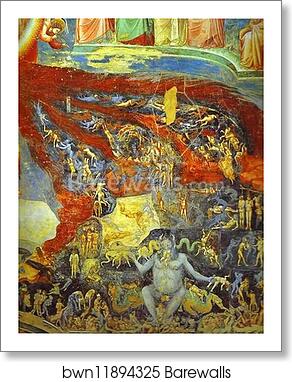 The Last Judgement. Detail by Giotto, Art Print