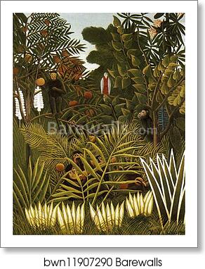 Exotic Landscape./ Paysage exotique by Henri Rousseau, Art Print