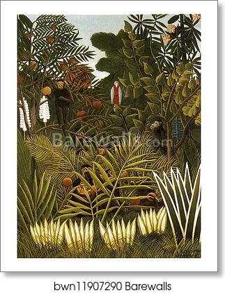 Exotic Landscape./ Paysage exotique by Henri Rousseau, Art Print Exotic Landscape./ Paysage exotique by Henri Rousseau, Art Print
