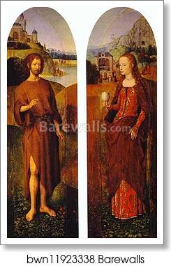 St. John the Baptist and St. Mary Magdalen by Hans Memling, Art Print
