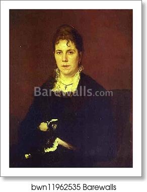 Portrait of Sophia Kramskaya, the Artist's Wife by Ivan Kramskoy, Art Print Portrait of Sophia Kramskaya, the Artist's Wife by Ivan Kramskoy, Art Print