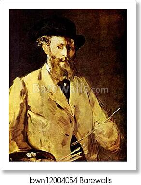 Self-Portrait with a Palette by Edouard Manet, Art Print