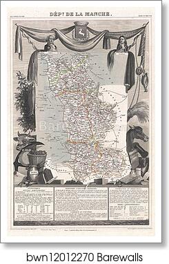 Dept. de la Manche by Victor Jules Levasseur, Art Print