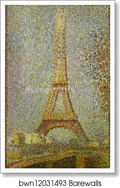 The Eiffel Tower by Georges Seurat, Art Print