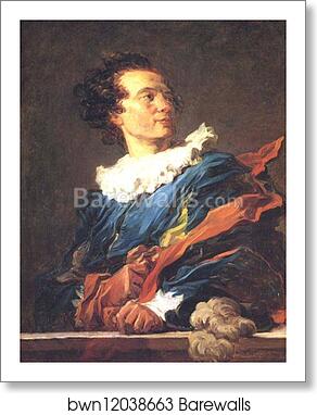 Fantastic Figure. Portrait of the Abbe de Saint-Non by Jean-Honoré Fragonard, Art Print