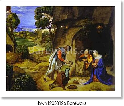 Adoration of the Shepherds by Giorgione, Art Print