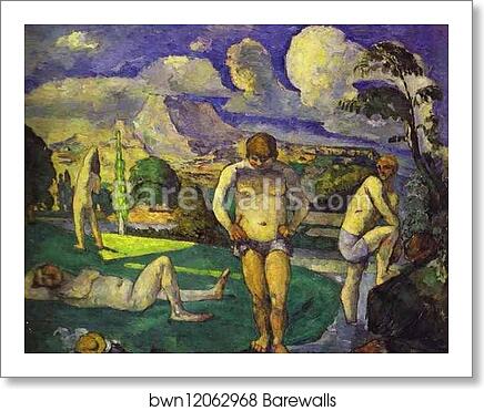 The Bathers Resting by Paul Cézanne, Art Print