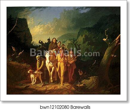 Daniel Boone Escorting Settlers through the Cumberland Gap by George Caleb Bingham, Art Print Daniel Boone Escorting Settlers through the Cumberland Gap by George Caleb Bingham, Art Print