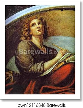John the Evangelist. Detail by Correggio, Art Print