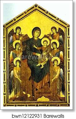 Maestà (Madonna Enthroned) by Cimabue, Art Print