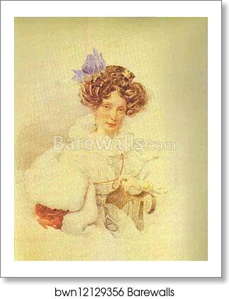 Portrait of Catherine Bakunina by Alexander Brulloff, Art Print Portrait of Catherine Bakunina by Alexander Brulloff, Art Print
