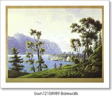 View of the Nikolsky Monastery on Lake Baikal by Andrey Martynov, Art Print
