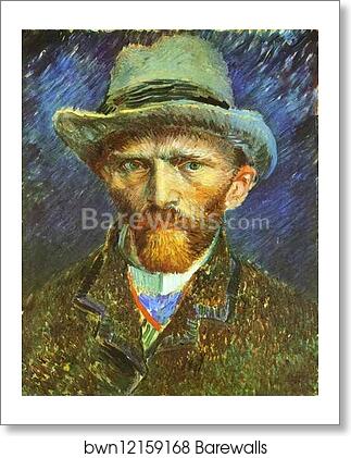 Self-Portrait in a Grey Felt Hat by Vincent Van Gogh, Art Print Self-Portrait in a Grey Felt Hat by Vincent Van Gogh, Art Print