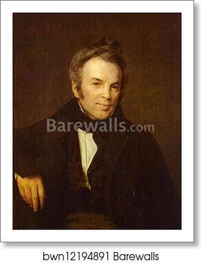 Portrait of Ivan Lazhechnikov by Alexey Tyranov, Art Print