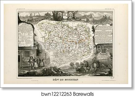 Dépt. du Morbihan (région nord-ouest) by Victor Jules Levasseur, Art Print