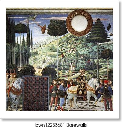 Procession of the Magus Melchior. Detail by Benozzo Gozzoli, Art Print Procession of the Magus Melchior. Detail by Benozzo Gozzoli, Art Print