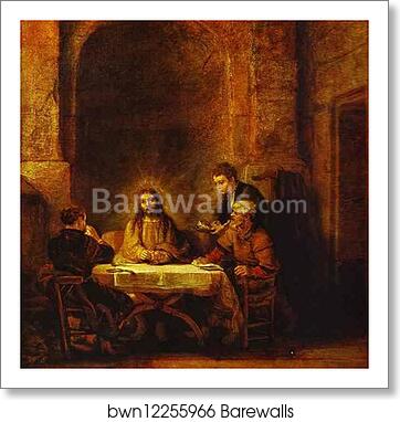 The Supper at Emmaus by Rembrandt Harmenszoon Van Rijn, Art Print The Supper at Emmaus by Rembrandt Harmenszoon Van Rijn, Art Print