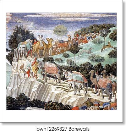 Procession of the Magus Caspar. Detail by Benozzo Gozzoli, Art Print Procession of the Magus Caspar. Detail by Benozzo Gozzoli, Art Print