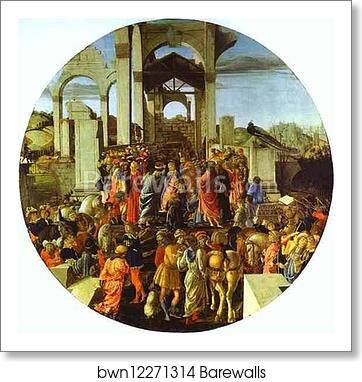 Adoration of the Magi by Alessandro Botticelli, Art Print