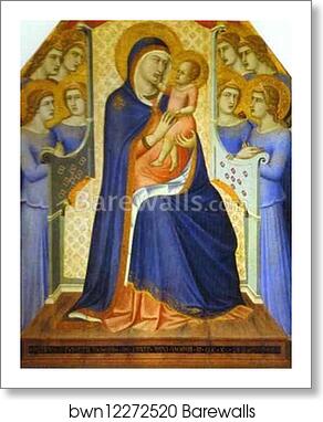 Madonna and Child Enthroned with Eight Angels by Pietro Lorenzetti, Art Print