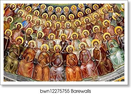 Paradise. Dome frescoes by Giusto De’ Menabuoi, Art Print