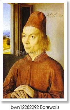 Portrait of a Man by Dieric Bouts The Elder, Art Print