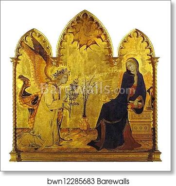 Annunciation by Simone Martini, Art Print