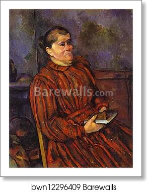 Portrait of a Woman (in a Striped Dress) by Paul Cézanne, Art Print Portrait of a Woman (in a Striped Dress) by Paul Cézanne, Art Print