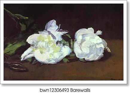 Branch of White Peonies and Shears by Edouard Manet, Art Print