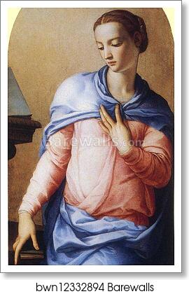 Annunciation (right panel). Detail by Agnolo Bronzino, Art Print Annunciation (right panel). Detail by Agnolo Bronzino, Art Print
