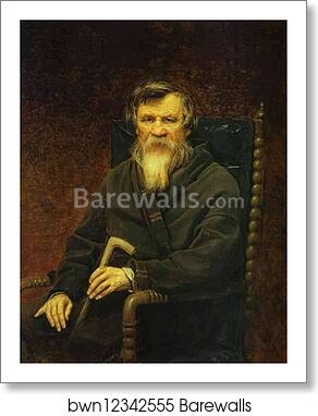 Portrait of the Historian Mikhail Pogodin by Vasily Perov, Art Print
