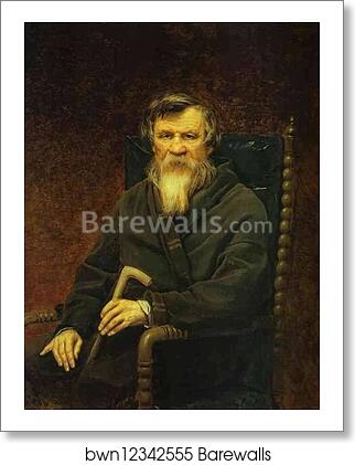 Portrait of the Historian Mikhail Pogodin by Vasily Perov, Art Print Portrait of the Historian Mikhail Pogodin by Vasily Perov, Art Print