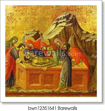 Maestà (back, central panel) The Entombment by Duccio Di Buoninsegna, Art Print Maestà (back, central panel) The Entombment by Duccio Di Buoninsegna, Art Print