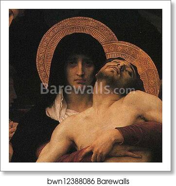 Pieta. Detail by William-Adolphe Bouguereau, Art Print