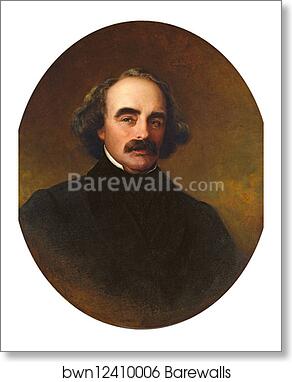 Nathaniel Hawthorne by Emanuel Leutze, Art Print
