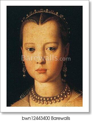 Portrait of Maria de'Medici. Detail by Agnolo Bronzino, Art Print Portrait of Maria de'Medici. Detail by Agnolo Bronzino, Art Print