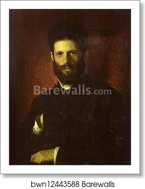 Portrait of the Sculptor Mark Antokolsky by Ivan Kramskoy, Art Print