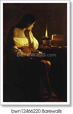 Repenting Magdalene by Georges De La Tour, Art Print