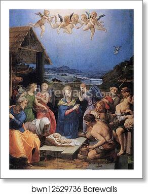 Adoration of the Shepherds by Agnolo Bronzino, Art Print