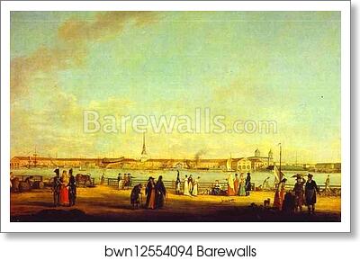 View of the Admiralty as Seen from the Embankment of Vasilievsky Island by Johann Georg Mayr, Art Print View of the Admiralty as Seen from the Embankment of Vasilievsky Island by Johann Georg Mayr, Art Print