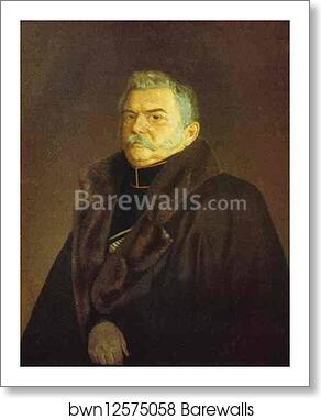 Portrait of Adjutant-General K. A. Shilder by Sergey Zaryanko, Art Print