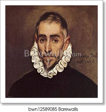 Elderly Gentleman by El Greco, Art Print