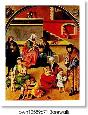 The Holy Family by Lucas Cranach The Elder, Art Print
