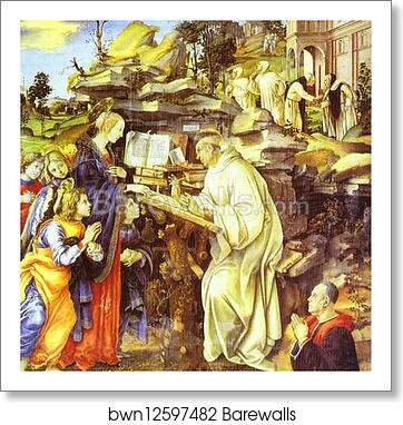The Apparition of the Virgin to St. Bernard by Filippino Lippi, Art Print